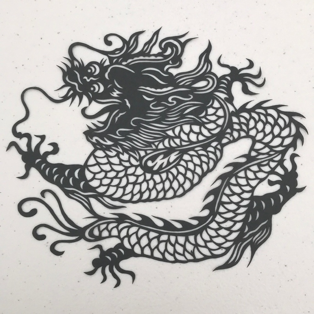 🔥ON SALE🔥Dragon 💖 Handmade PaperCut Silhouette Scherenschn…